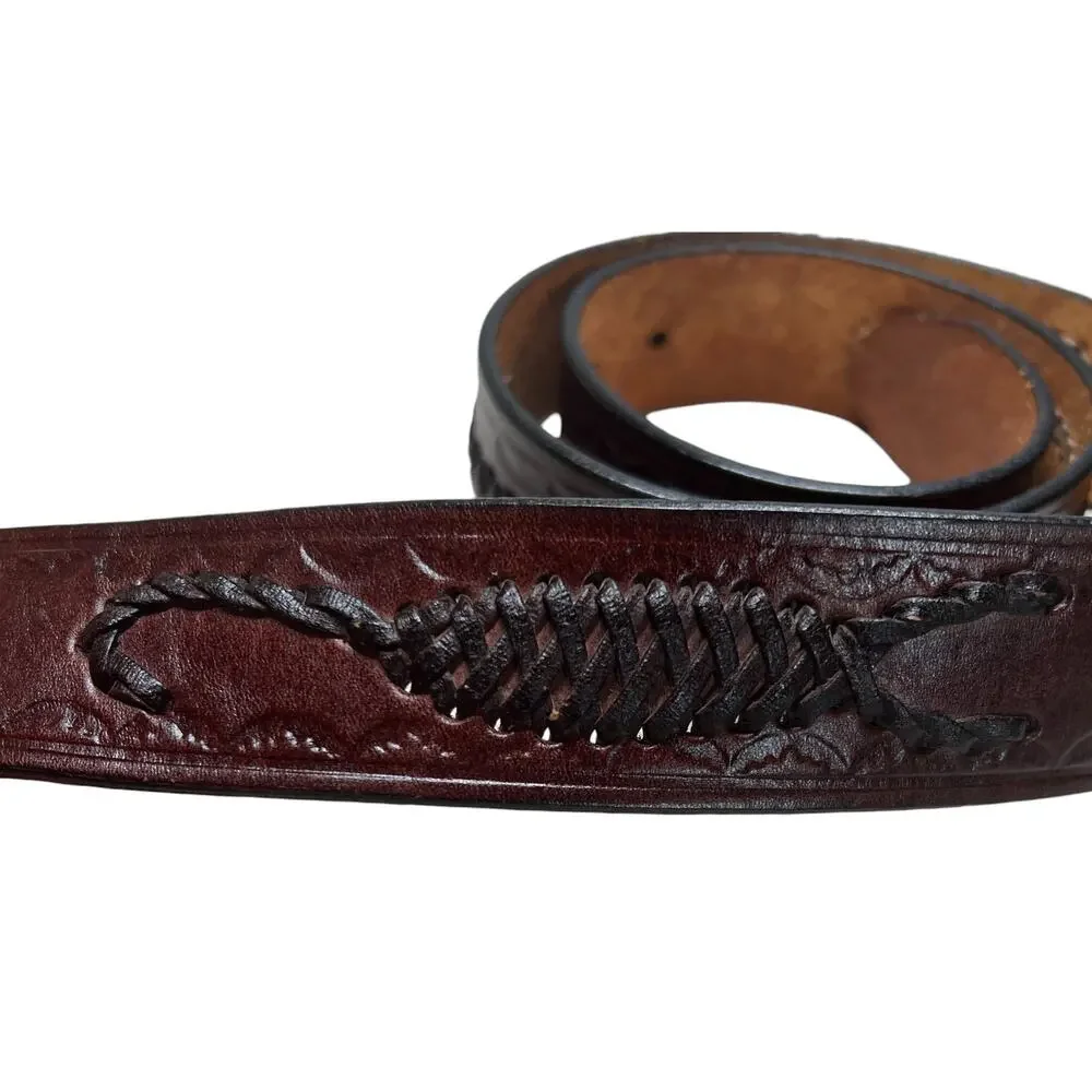 Mexican Scorpion Alacran Charro Cowboy Belt Buckle Leather Braided Made n Mexico - Picture 6 of 9